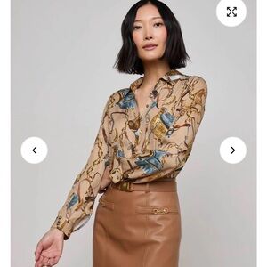 L'AGENCE NWT Nina silk blouse